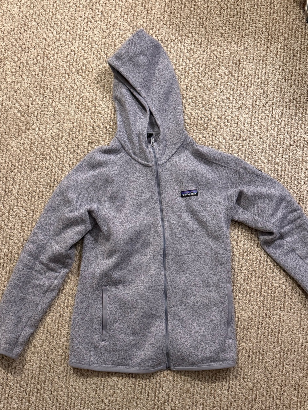 Patagonia light purple zip up jacket